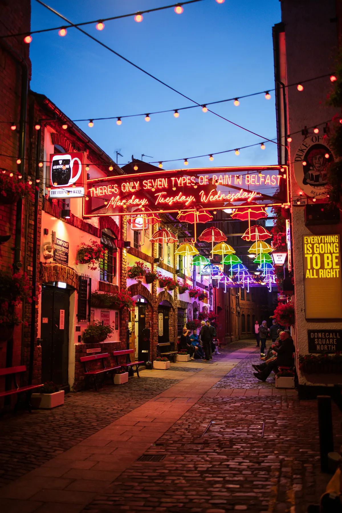 A street with vividly colored Georgian doors in Dublin, symbolizing the spotting of anomalies and clear attribution.